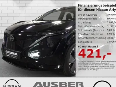 Käytetty Nissan Ariya Evolve 225 kW (306 HP) 2023 Musta Katumaasturi