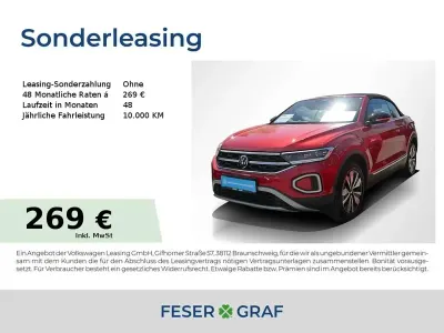 Gebraucht VW T-Roc Cabriolet Goal 116 PS (85 kW) 2025 Kings red metallic schwarz Cabrio