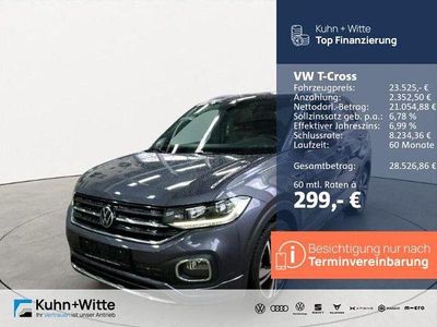 Grau Gebraucht 2021 VW T-Cross R-line SUV | 23.525 € (Etwas zu teuer)