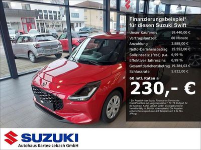 Neu Suzuki Swift Club 83 PS (61 kW) 2026 Rot Kleinwagen