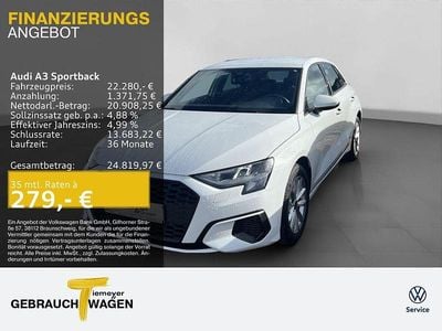 Gebraucht Audi A3 Business 110 PS (80 kW) 2023 Weiß Limousine