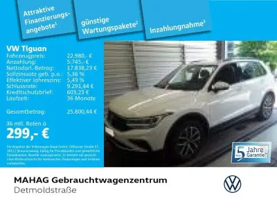 Gebraucht VW Tiguan Life 150 PS (110 kW) 2022 Weiß SUV