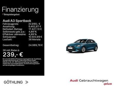 Gebraucht Audi A3 Ambiente 150 PS (110 kW) 2022 Atollblau metallic Limousine