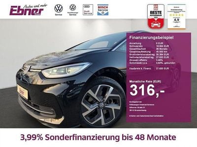 Gebraucht VW ID.3 Pro 150 kW (204 PS) 2023 Grenadillschwarz/schwarz (metallic) Kleinwagen