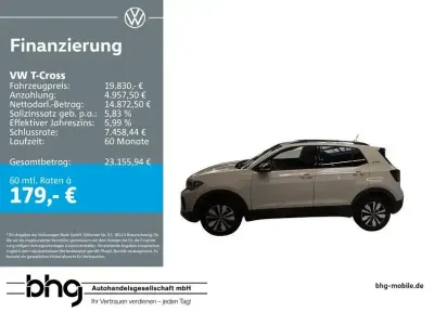 Gebraucht VW T-Cross Life 95 PS (69 kW) 2025 Grau SUV