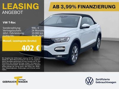 Gebraucht VW T-Roc Cabriolet Style 110 PS (80 kW) 2022 Weiß Cabrio