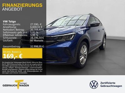 Neu VW Taigo Goal 116 PS (85 kW) 2025 Blau SUV