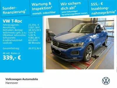 Gebraucht VW T-Roc Sport 150 PS (110 kW) 2022 Ravennablau metallic/schwarz SUV