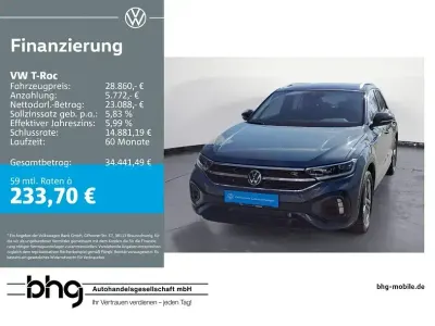Second-hand VW T-Roc R-line 150 CP (110 kW) 2023 Albastru SUV