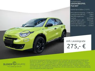 Neu Fiat 600 Sport 101 PS (74 kW) 2026 Grün SUV