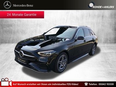 Obsidianschwarz Gebraucht 2022 Mercedes C300e AMG line Kombi | 49.280 €