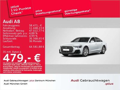 Gebraucht Audi A8 Ambiente 286 PS (210 kW) 2024 Gletscherweiß metallic Limousine