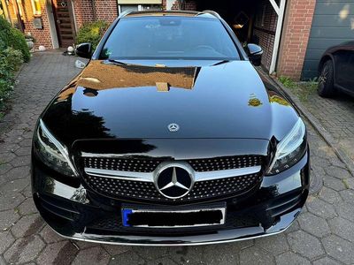Schwarz Gebraucht 2019 Mercedes C200 AMG line Kombi | 23.900 € (Teuer)