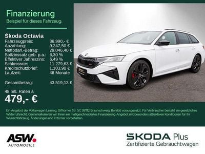 Moonweiss metallic Gebraucht 2025 Skoda Octavia RS Kombi | 36.990 € (Fairer Preis)