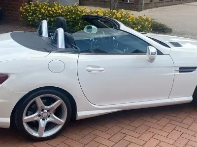 Gebraucht Mercedes SLK350 306 PS (225 kW) 2014 Weiß Cabrio
