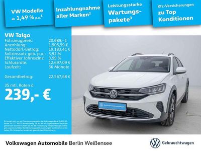 Weiß Gebraucht 2023 VW Taigo Life SUV | 20.689 € (Guter Preis)
