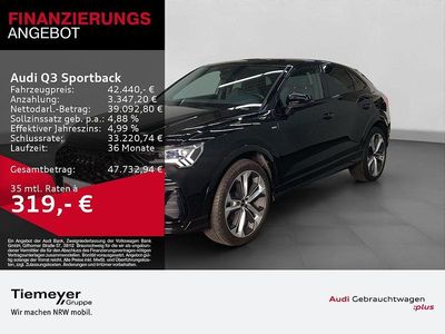 Schwarz Gebraucht 2024 Audi Q3 Sportback S-Line SUV | 42.440 € (Fairer Preis)