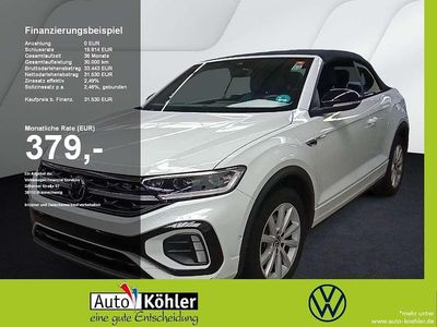 Gebraucht VW T-Roc Cabriolet R-line 150 PS (110 kW) 2025 Pure white schwarz Cabrio