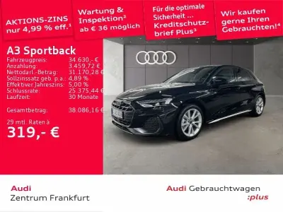 Brugt Audi A3 S-Line 150 HK (110 kW) 2026 Sort Sedan