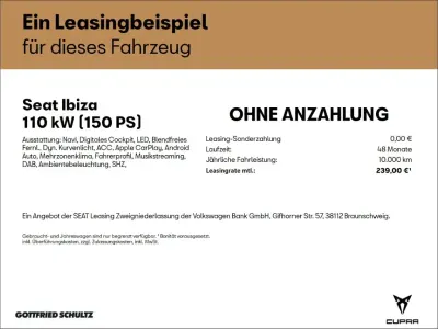 Neu Cupra Ibiza 150 PS (110 kW) 2026 Schwarz Limousine