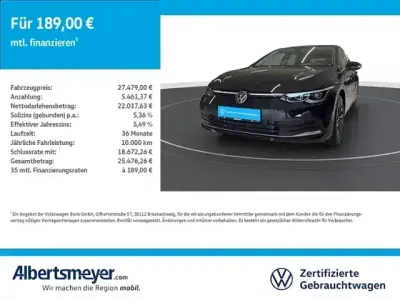 Gebraucht VW Golf VIII Style 190 PS (139 kW) 2024 Schwarz Limousine