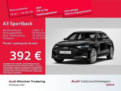 Mythosschwarz metallic Gebraucht 2025 Audi A3 Ambiente Limousine | 36.521 € (Guter Preis)