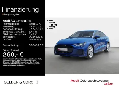 Używany Audi A3 S-Line 150 KM (110 kW) 2025 Niebieski Sedan/Limuzyna