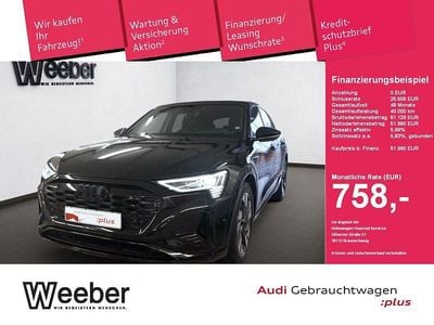 Gebraucht Audi Q8 e-tron S-Line 300 kW (408 PS) 2023 Mythosschwarz metallic SUV