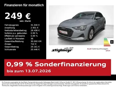 Gebraucht Audi A3 Advanced Plus 150 PS (110 kW) 2025 Pfeilgrau perleffekt Limousine