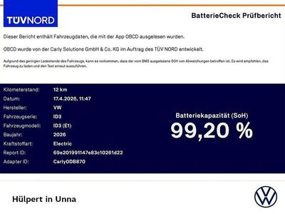 Nuova VW ID.3 Pure 125 kW (170 CV) 2026 Nero Utilitaria