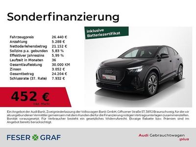 Mythosschwarz metallic Gebraucht 2022 Audi Q4 Sportback e-tron Ambiente SUV | 26.440 € (Fairer Preis)