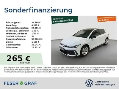 Gebraucht VW Golf VIII Style 272 PS (200 kW) 2025 Pure white schwarz Limousine