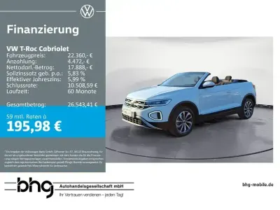 Brugt VW T-Roc Style 110 HK (80 kW) 2022 Sort SUV