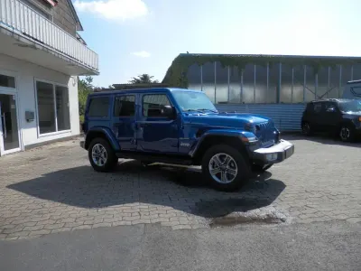 Gebraucht Jeep Wrangler Unlimited Sahara 200 PS (147 kW) 2019 Blau SUV