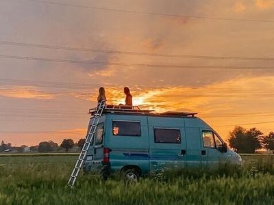 gebraucht Fiat Ducato KAT Wohnmobil Kastenwagen AUTARK Solar Terrasse Pössl