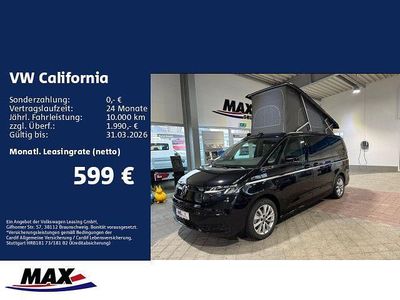 Neu VW California Beach 150 PS (110 kW) 2025 Schwarz Van