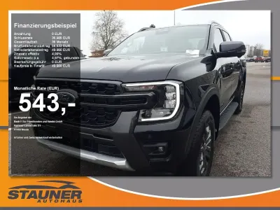 Ny Ford Ranger Wildtrack 205 HK (150 kW) 2025 Sort Pickup / Ladvogn