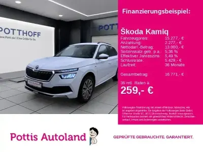 Gebraucht Skoda Kamiq Clever 110 PS (80 kW) 2021 Moonweiß perleffekt SUV