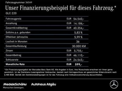 Gebraucht Mercedes GLC220 AMG 197 PS (144 kW) 2025 Lack obsidianschwarz (metallic) SUV