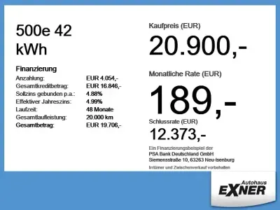 Gebraucht Fiat 500e 86 kW (118 PS) 2023 Grün Kleinwagen