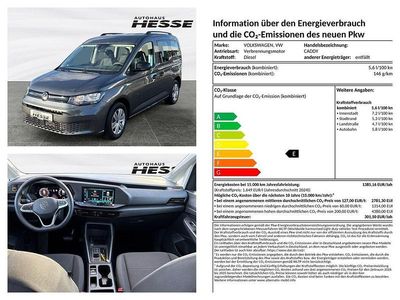 Neu VW Caddy Comfortline 122 PS (89 kW) 2025 Grau Van / Kleinbus