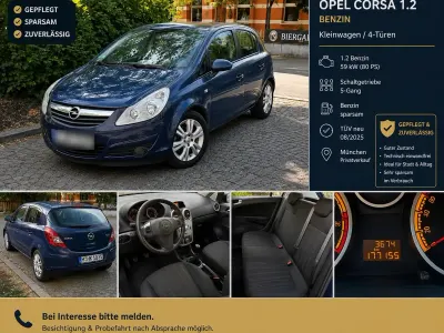 Gebraucht Opel Corsa 80 PS (58 kW) 2009 Blau Kleinwagen