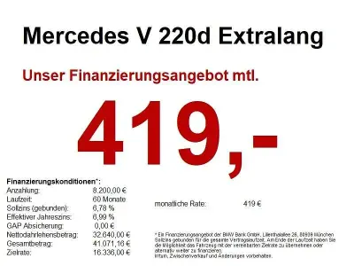 Brugt Mercedes V220 163 HK (119 kW) 2022 Hvid MPV