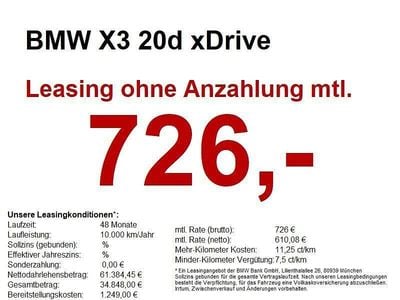 Neu BMW X3 M Sport 197 PS (144 kW) 2026 Schwarz SUV
