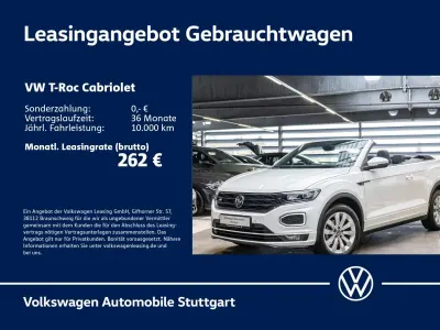 Gebraucht VW T-Roc Cabriolet R-line 150 PS (110 kW) 2022 Weiß Cabrio