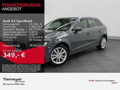 Gebraucht Audi A3 Design 116 PS (85 kW) 2017 Nanograu metallic Limousine