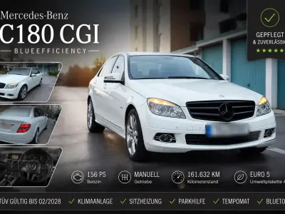 Gebraucht Mercedes C180 156 PS (114 kW) 2010 Weiß Limousine