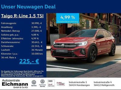 Neu VW Taigo R-line 150 PS (110 kW) 2025 Rot SUV