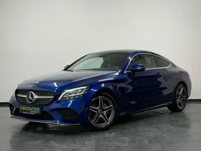 Gebraucht Mercedes C220 AMG line 194 PS (142 kW) 2018 Blau Coupé