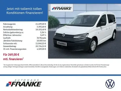 Gebraucht VW Caddy Basis 102 PS (75 kW) 2022 Candyweiß Van / Kleinbus